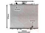 Van Wezel 32002162 Radiatore Acqua Radiatore Motore Per Mitsubishi L 200 (K7T, K6T) Pajero Sport I Suv (K7, K9)