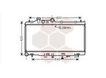 Van Wezel 51002079 Radiatore Acqua Radiatore Motore Per Subaru Legacy V Estate (Br) Outback (Br) Legacy V Berlina (Bm)