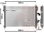 Van Wezel 81002087 Radiatore Acqua Radiatore Motore Per Chevrolet Aveo / Kalos Hatchback (T250, T255) Aveo / Kalos Berlina (T250, T255)