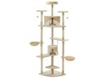 Vidaxl Tiragraffi Per Gatti In Sisal 203 Cm Beige E Bianco