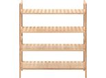 Vidaxl Scarpiera In Legno Massiccio Di Noce 69X26X81 Cm