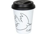 KöNitz Picasso La Colombe Coffee To Go Mug Mit Deckel, Becher, Kaffeebecher, Porzellan, 380 Ml, 11 5 162 0210