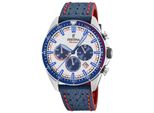 Festina F20377/1 Cronografo Uomo Cinturino In Pelle Crono Data Blu