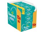 Pampers® 8001841078496 Salviette Umidificate Fresh Clean 1 Velo Bianco, 1.200 Pz.