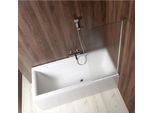 Aqualine Vilma - Schermo Da Bagno 600X1400 Mm, Destro, Vetro Brick AQ6018P