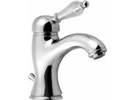 Sapho Kirké - Miscelatore Per Lavabo Con Bocca Di Erogazione, Leva In Cristallo, Cromo KI02KC