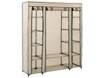 Vidaxl Armadio In Tessuto Con Scomparti Appendiabiti Crema 150X45X176Cm