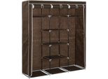 Vidaxl Armadio Con Ripiani E Aste Marrone 150X45X175Cm Tessuto