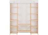 Vidaxl Armadio Bianco 135 X 40 X 170 Cm Tessuto