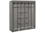 Vidaxl Armadio Con Ripiani E Aste Grigio 150X45X175Cm Tessuto