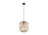 Eglo Lampada A Sospensione Bordesley Nero-Naturale Ø 35 Cm E27, Max. 60 W