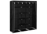 Vidaxl Armadio A Scomparti Con Aste Nero 150X45X175Cm Tessuto