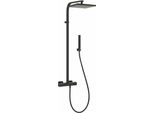 Sapho Dimy - Set Doccia 250X250 Mm Con Termostatico, Nero Opaco DM322BL