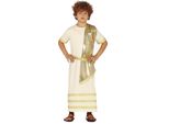 Romano Antico Bambini Carnevale Tunica Accenti D'oro Storico Travestimento Toga Carnevale Costume Storia Greca Antico Abbigliamento Festivo, Taglia: 128/134 Colore: Beige