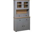 Vidaxl Credenza Grigia 93X40,5X180 Cm Legno Di Pino Panama