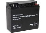Batteria Al Piombo Multipower MP18-12I Pb 12V 18Ah Vds, M5