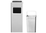 Vidaxl Cestino Per Rifiuti Con Posacenere Hotel 36 L In Acciaio Inox