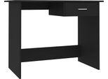 Scrivania Nera 100×50×76 Cm In Materiale Ligneo
