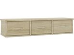 Vidaxl Scaffale A Muro Con Cassetti In Rovere Sonoma 88X26X18,5 Cm Materiale A Base Di Legno