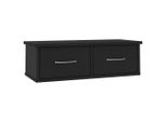 Vidaxl Scaffale A Muro Nero 60X26X18,5 Cm Materiale A Base Di Legno