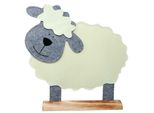 Blauth Pecora In Feltro Base In Legno Decorazione Pasquale Decorazione Primaverile 50X7X49Cm