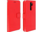 Xiaomi Redmi Note 8 Pro Flip Cover Con Slot Per Schede E Funzione Stand - Rosso
