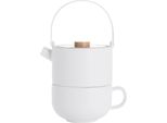 Bredemeijer 142007 Bredemeijer Tea-For-One Umea Weiß Mit Bambusdeckel 142007