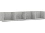 Vidaxl Scaffale Da Parete Per Cd Grigio Cemento 100X18X18 Cm Materiale A Base Di Legno