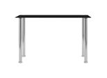 Vidaxl Tavolo Da Pranzo Nero 120 X 60 X 75 Cm In Vetro Temperato