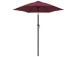 Vidaxl Ombrellone Rosso Borgogna 200 X 224 Cm Alluminio