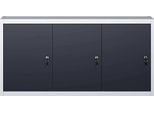 Vidaxl Armadio A Muro Per Attrezzi Design Industriale In Metallo Grigio E Nero