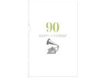 Biglietto Di Auguri Artebene Per Il 90° Compleanno Con Fiocco Trasparente
