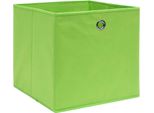 Vidaxl Scatole Portaoggetti 10 Pz. Tessuto Verde 32X32X32 Cm