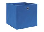 Vidaxl Scatole Portaoggetti 10 Pz. Tessuto Blu 32X32X32 Cm
