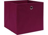 Vidaxl Scatole Portaoggetti 10 Pz. Tessuto Rosso Scuro 32X32X32 Cm