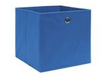 Vidaxl Scatole Portaoggetti 4 Pz. Tessuto Blu 32X32X32 Cm