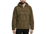 Brandit - Maglione Da Lavoro Teddyfleece Troyer Oliv - 7XL