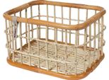 Basil Green Life Cestino Da Bicicletta In Rattan Naturale Marrone Grande 30 L