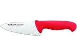 Coltello Da Cuoco Arcos Colore - Prof 292022 Acciaio Inox Nitrum E Mango Lama Ergonomica In Polipropilene Rosso E Lama Da 15 Cm, Vetrinetta