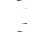 Vidaxl Porta Scorrevole In Alluminio E Vetro Esg 76X205 Cm Nero