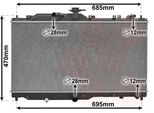Van Wezel 27012702 Radiatore Radiatore Acqua Radiatore Motore Per Mazda CX-3 (Dk)