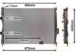Van Wezel 13002414 Radiatore Acqua Radiatore Motore Per Nissan Qashqai / Qashqai +2 I (J10, NJ10) Qashqai / Qashqai+2 I Van (J10, JJ10E)
