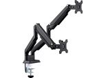 Inline - Supporto Da Tavolo Per 2 Display Lcd - Alluminio - Nero - Dimensioni Schermo: 43,2-81,3 Cm (17"-32"") (23171B)"