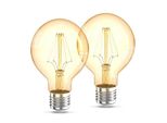 B.K.Licht Set Di 2 G80 Edison Lampadina D'epoca I E27 4W 2200K 320Lm I Bianco Caldo I Lampadina A Led I Lampadina A Led I Lampadina Retrò I Filamento