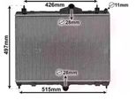 Van Wezel 40012701 Radiatore Acqua Raffreddatore Motore Adatto A Peugeot 508 Sw I (8E) 508 I (8D) Berlina