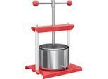 Wiltec Pressa Per Frutta 6L Pressa Per Vino In Acciaio Inox Pressa Per Frutta A Cesto Con Manico Rotante A 2 Braccia Spremiagrumi Pressa Per Bacche