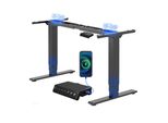 Flexispot EC5 Plus Scrivania Regolabile In Altezza Elettrica, 2 Motori, Portata 120 Kg, Porta Usb, Telescopica A 3 Livelli, 4 Funzioni Di Memoria, Nero