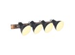 Vidaxl Lampada Da Parete In Stile Industriale Nero 90X25 Cm E27