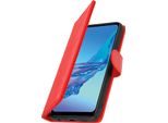 Custodia In Pelle Finta Con Funzione Di Supporto Per Oppo A53 - Rosso