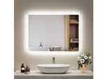 Specchio Da Bagno Emke Led 60X80 Cm Con Illuminazione E Antiappannamento, Specchio Da Parete Con Interruttore Meccanico Specchio Da Bagno 3000K/6500K Colori Della Luce